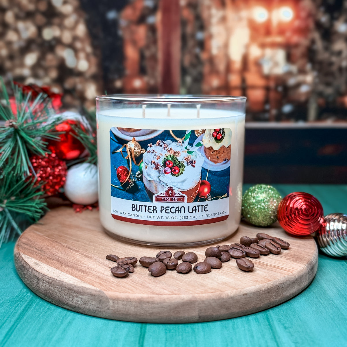 Butter Pecan Latte - Three Wick Candle