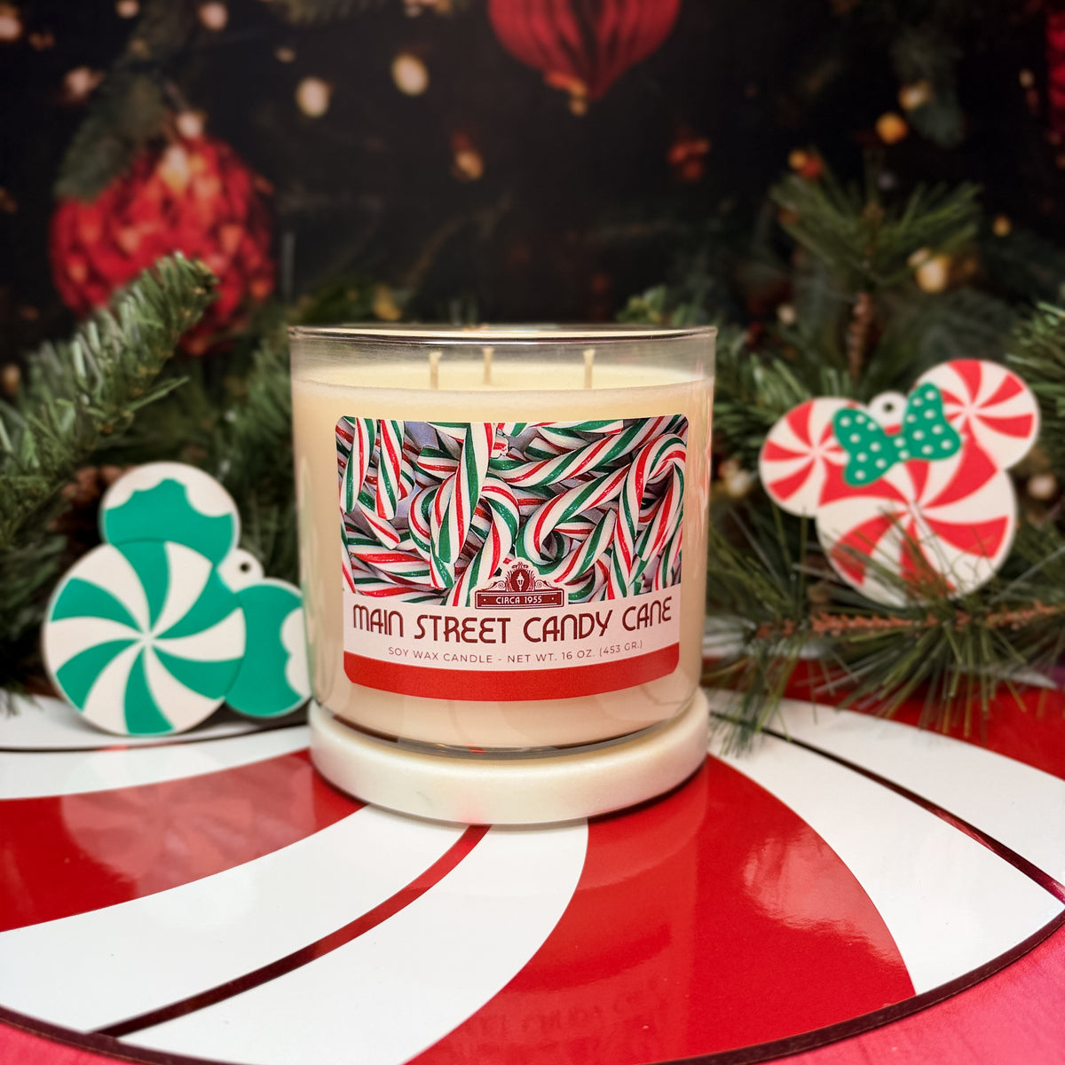 Main Street Candy Cane - Three Wick