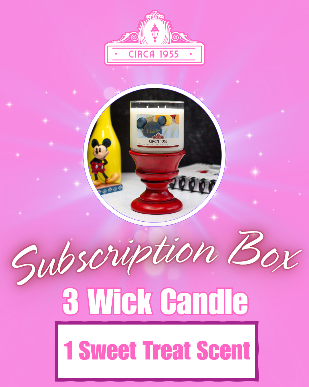 Circa 1955 Subscription Box - Three Wick: Sweet Treat