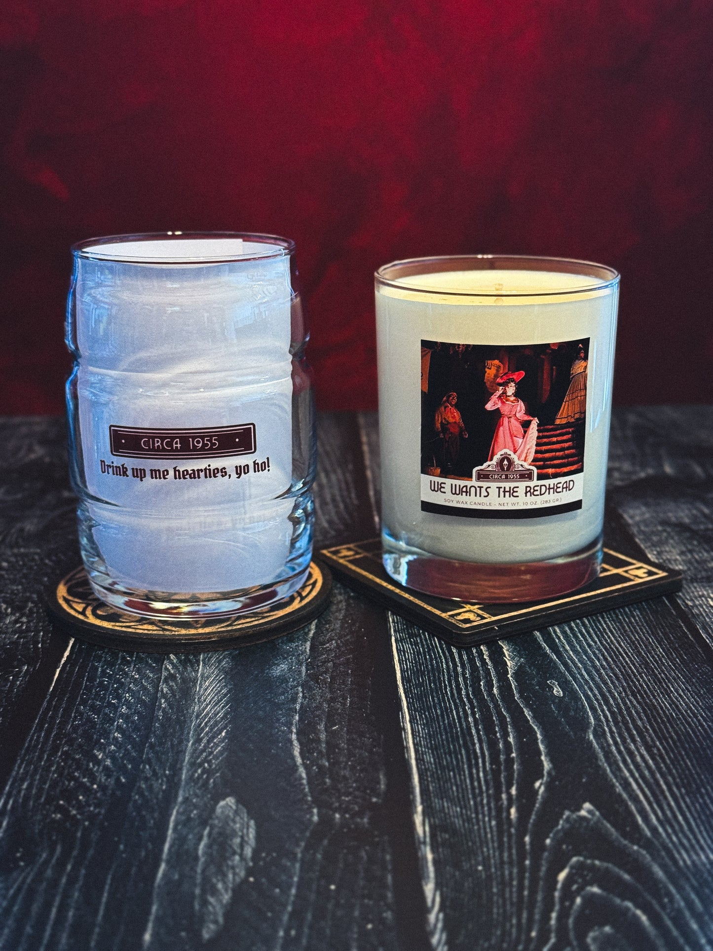 Pirate Barrel Glass Gift Set