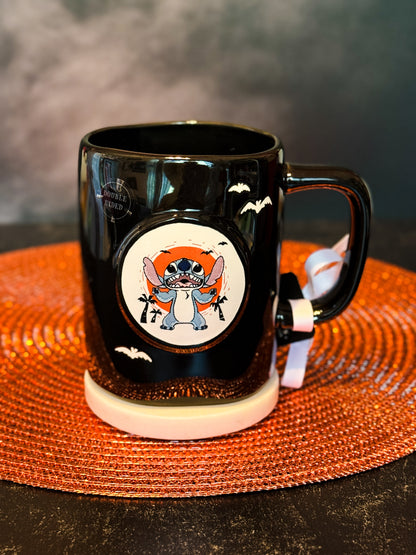 Stitch Halloween Mug Candle