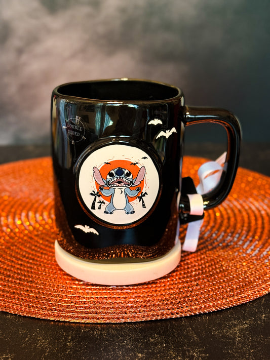 Stitch Halloween Mug Candle