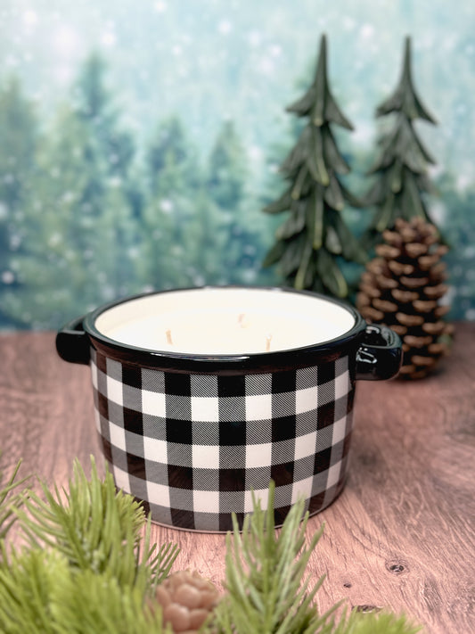 White Buffalo Check 3 Wick Candle