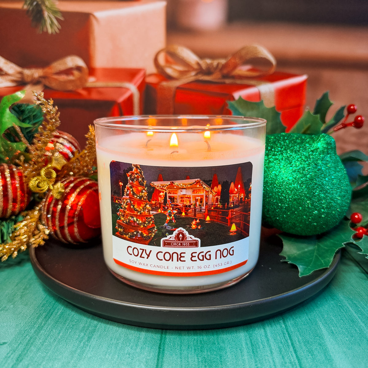 Cozy Cone Egg Nog - Three Wick Candle